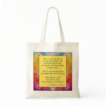 St. Hildegard of Bingen Quote Tote Bag