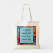 St. Hildegard of Bingen Quote Tote Bag Tragetasche (Rückseite)