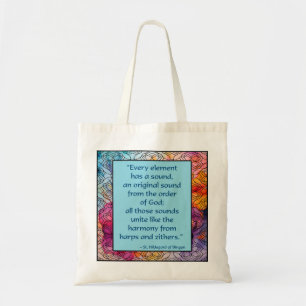St. Hildegard of Bingen Quote Tote Bag Tragetasche