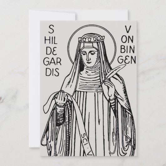 St. Hildegard von Bingen Benediktinerkatzen Einladung (Vorderseite)