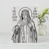 St. Hildegard von Bingen Benediktinerkatzen Einladung (Stehend Vorderseite)
