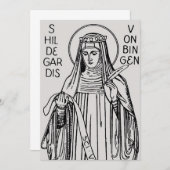 St. Hildegard von Bingen Benediktinerkatzen Einladung (Vorne/Hinten)