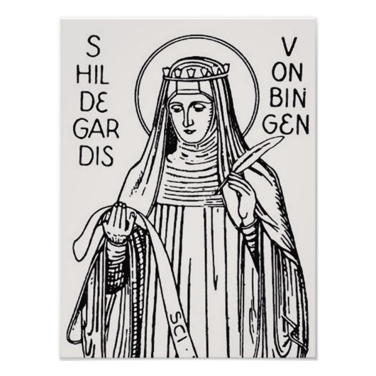 St. Hildegard von Bingen Benediktinerkatzen Fotodruck (Vorne)