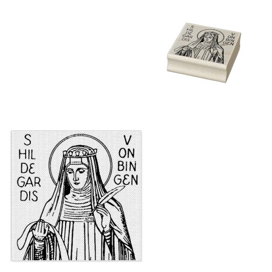St. Hildegard von Bingen Benediktinerkatzen Gummistempel (Stempel)