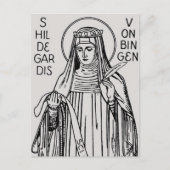 St. Hildegard von Bingen Benediktinerkatzen Postkarte (Vorderseite)