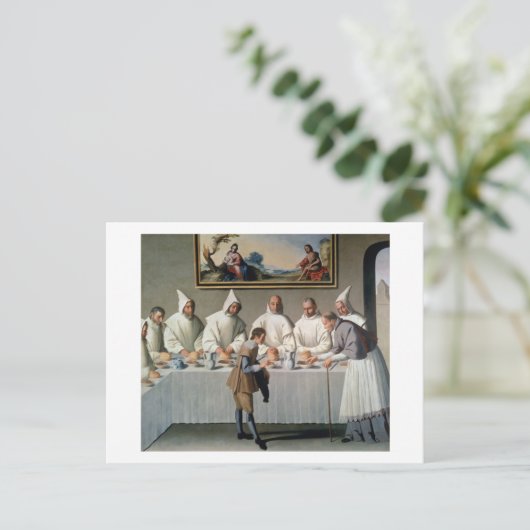 St. Hugh of Cluny (1024-1109) im Refektorium von Postkarte (Stehend Vorderseite)