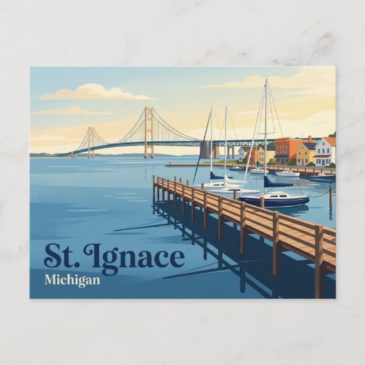 St. Ignace USA Postkarte (Vorderseite)