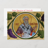 St. Ignatios of Antioch Prayer Card Postkarte (Vorne/Hinten)