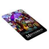 St. Ignatius Festglas mit Montserrat Logo Magnet (Rechte Seite)