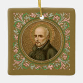St. Ignatius Loyola (BK 050; lateinisches Motto) Keramikornament (Vorderseite)
