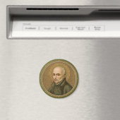 St. Ignatius Loyola (BK 050) Round Magnet (In Situ (Geschirrspüler))