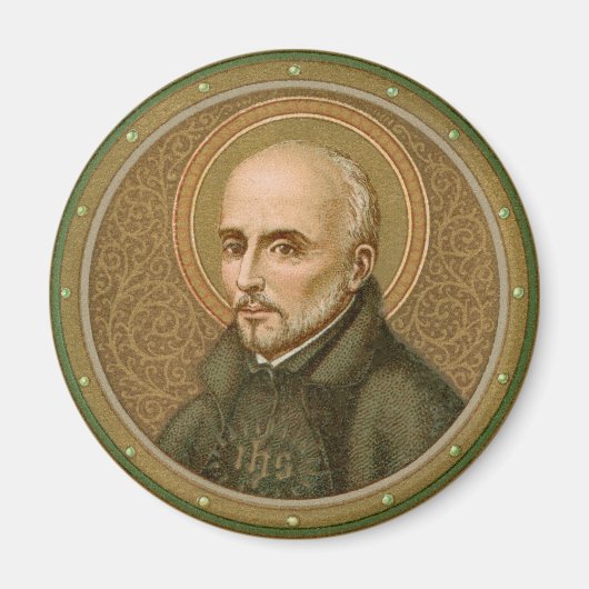 St. Ignatius Loyola (BK 050) Round Magnet (Vorne)