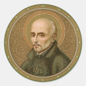 St. Ignatius Loyola (BK 050) Runder Aufkleber (Vorderseite)