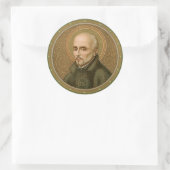 St. Ignatius Loyola (BK 050) Runder Aufkleber (Tasche)