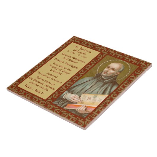St. Ignatius Loyola (JM 27; Bio) Keramik Tile Fliese (Seite)