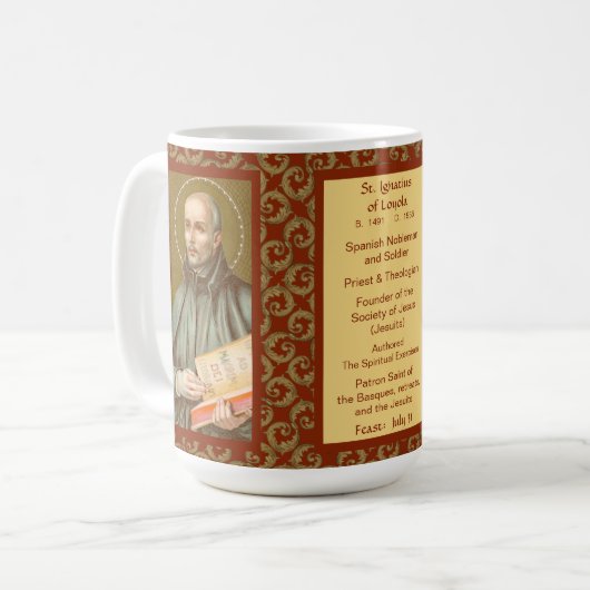 St. Ignatius Loyola (JM 27; Bio) Tasse Kaffee (Vorderseite Links)