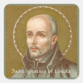 St. Ignatius Loyola (JM 27; Detail) Quadratischer Aufkleber (Vorderseite)