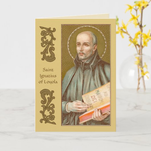 St. Ignatius Loyola (JM 27) Gruß Karte (Gelbe Blume)