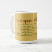 St. Ignatius Loyola (JM 27; Zitat) Tasse des Kaffe (Vorderseite Links)