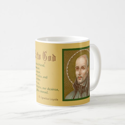 St. Ignatius Loyola (JM 27; Zitat) Tasse des Kaffe (VorderseiteRechts)
