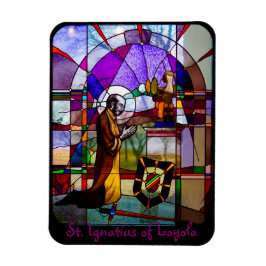 St. Ignatius von Loyola Glasfenster Magnet