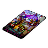 St. Ignatius von Loyola Glasfenster Magnet (Linke Seite)