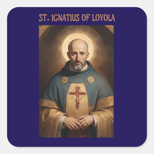 St. Ignatius von Loyola katholischer Sticker (Vorderseite)