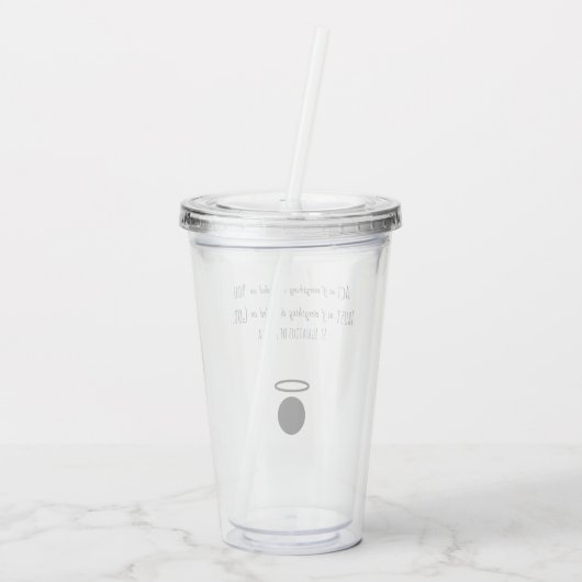 St. Ignatius von Loyola Quote Tumbler Acryltrinkbecher (Rückseite)