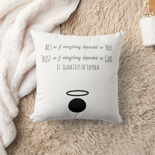 St. Ignatius von Loyola Zitatwurzelpilz Kissen (Decke)