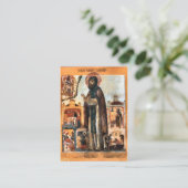 St. Irenarchus the Recluse  of Rostov Prayer Card  Platzkarte (Stehend Vorderseite)