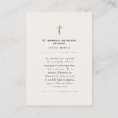 St. Irenarchus the Recluse  of Rostov Prayer Card  Platzkarte (Rückseite)