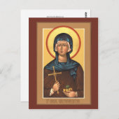 St. Irene Chrysovolantou Prayer Card Postkarte (Vorne/Hinten)