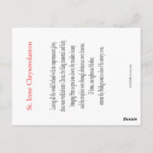 St. Irene Chrysovolantou Prayer Card Postkarte (Rückseite)