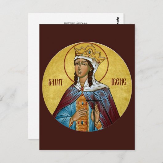 St. Irene Prayer Card Postkarte (Vorne/Hinten)