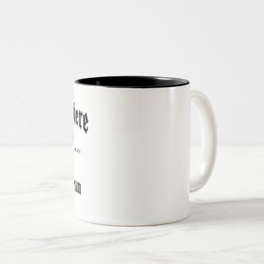 St. Irgendwo trinkende Team-Tasse Zweifarbige Tasse (VorderseiteRechts)