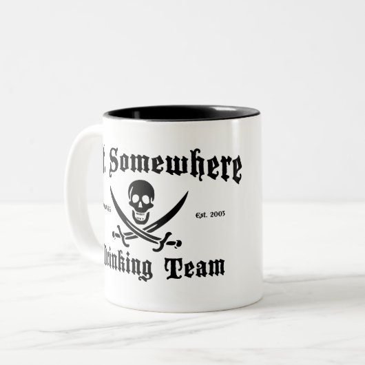 St. Irgendwo trinkende Team-Tasse Zweifarbige Tasse (Vorderseite Links)