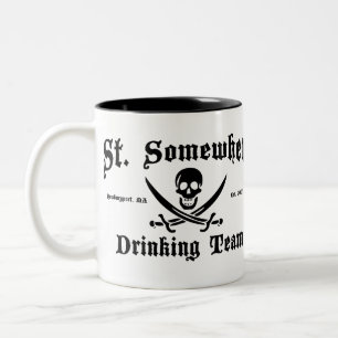 St. Irgendwo trinkende Team-Tasse Zweifarbige Tasse