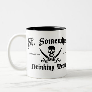 St. Irgendwo trinkende Team-Tasse Zweifarbige Tasse