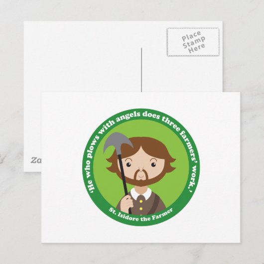 St. Isidore Bauer Postkarte (Vorne/Hinten)