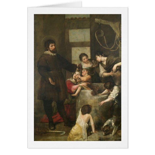 St. Isidore rettet ein Kind, das in ein wel (Vorne)