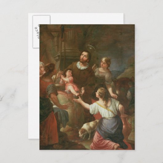 St. Isidore und das Wunder am Brunnen Postkarte (Vorne/Hinten)