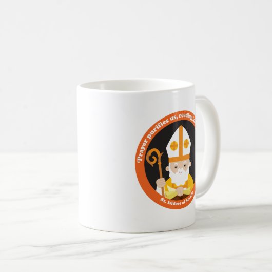 St. Isidore von Sevilla Kaffeetasse (VorderseiteRechts)