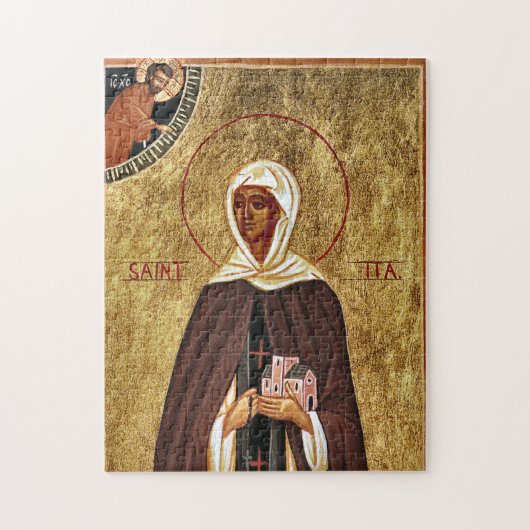 St. Ita Hermitess of Killeedy Orthodox Icon  Puzzle (Vertikal)