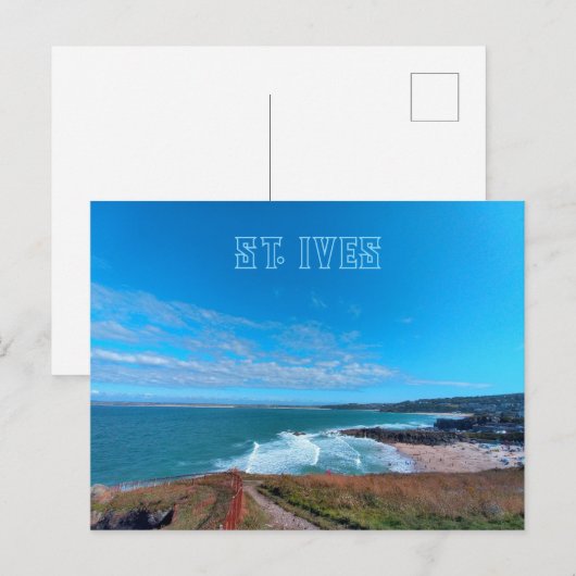 St. Ives - Beach - Cornwall Postkarte (Vorne/Hinten)