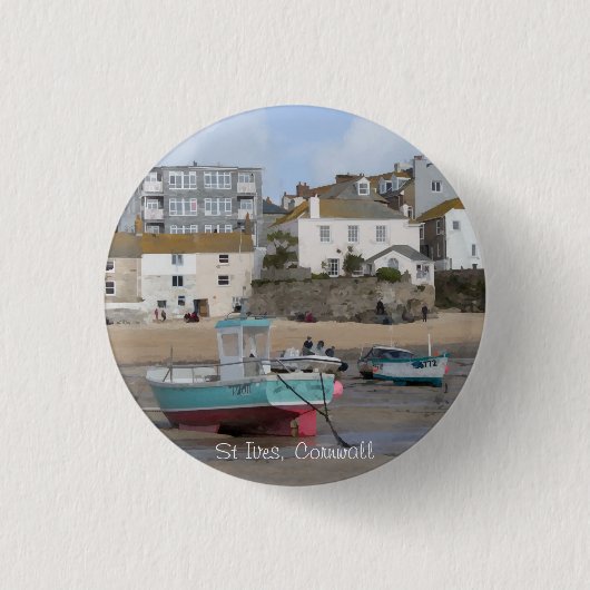 St Ives, Cornwall, England Button (Vorderseite)