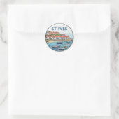 St. Ives Cornwall England Reise Runder Aufkleber (Tasche)