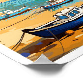 St Ives Cornwall England Reiseillustrierung Poster (Ecke)