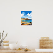 St Ives Cornwall England Reiseillustrierung Poster (Küche)