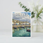 St. Ives Cornwall England Travel Postkarte (Stehend Vorderseite)