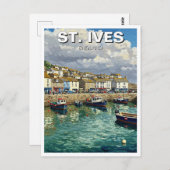 St. Ives Cornwall England Travel Postkarte (Vorne/Hinten)